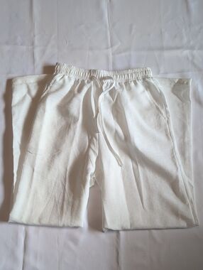 Boho White Baggy Leg Pants